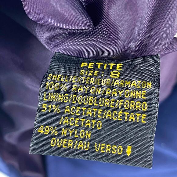 LIZ CLAIBORNE SPORT PETITE Vintage Navy Blazer - Picture 2 of 9